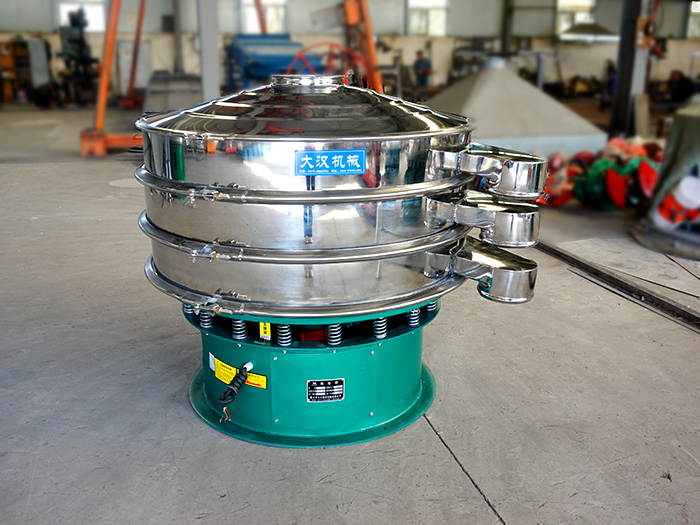 振动筛粉机是一种高精的筛分机械，可用于粉末，液体以及颗粒状物料的筛分，分级。