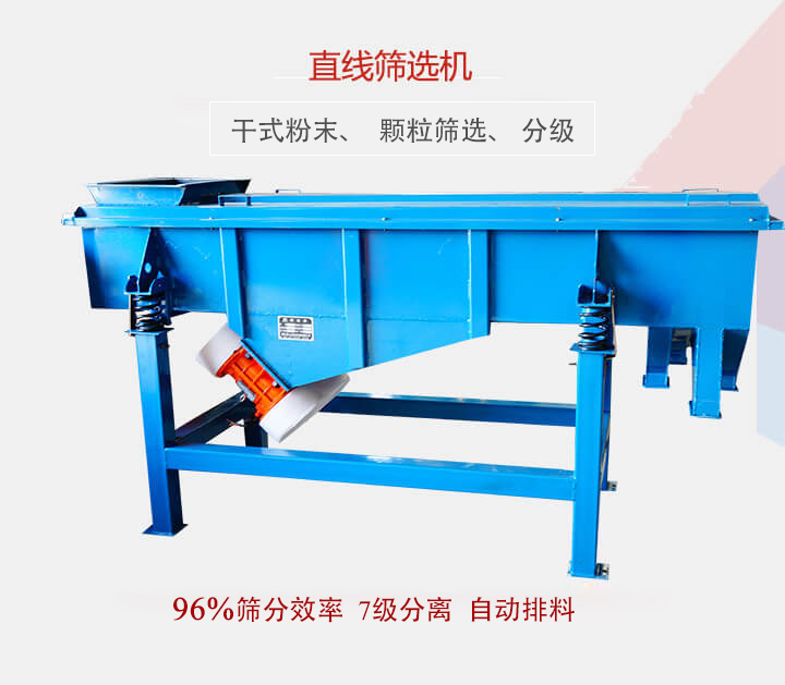 直线筛选机用于筛选、分级各种粉末、颗粒